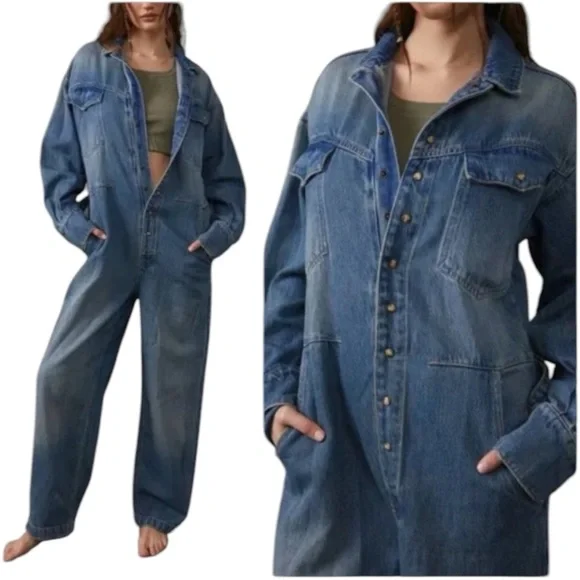 NWT Free People We The Free Townes Coverall In Color High Noon